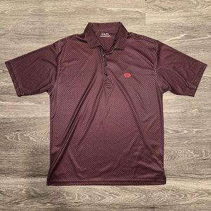 Red/Black Patterned Arkansas Razorback Polo Shirt
